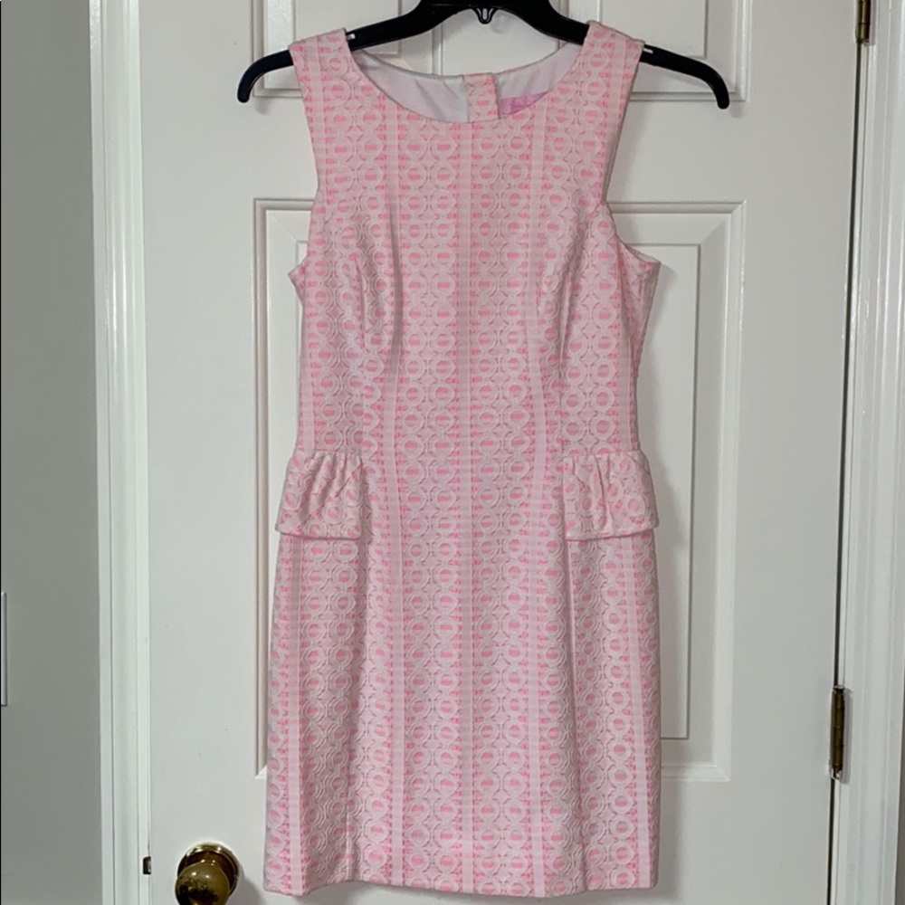 Lilly Pulitzer Bright Pink Eyelet Lace Dress - Picture 1 of 8